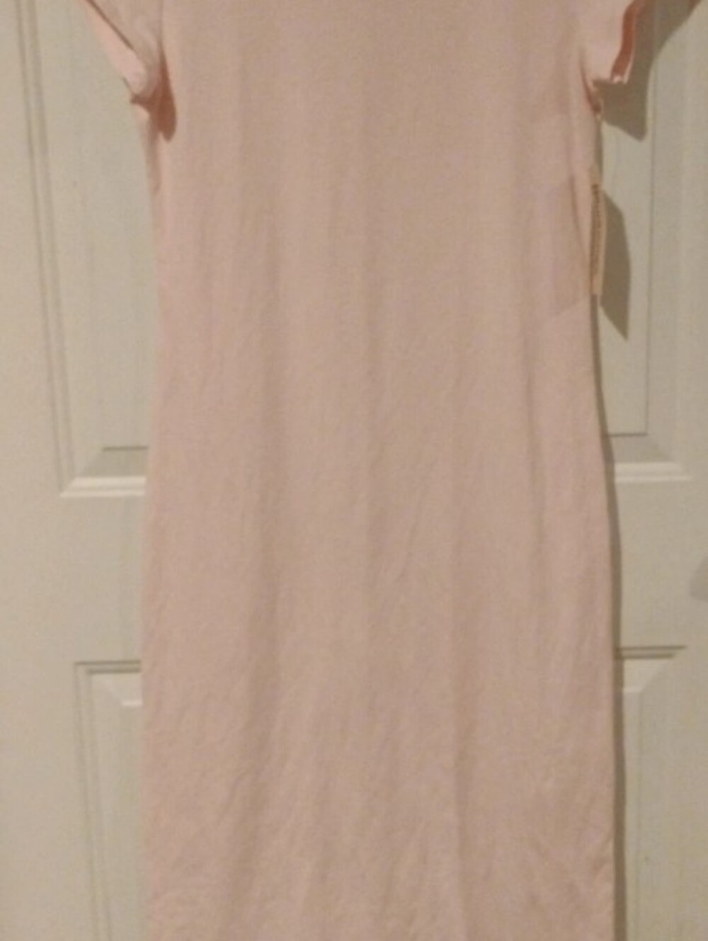 No Boundaries NWT Light Pink Short Sleeve T-Shirt Midi Dress - Large 12-14